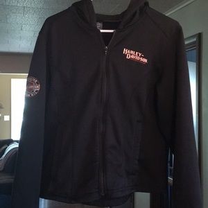 Harley Davidson zipped up hoodie